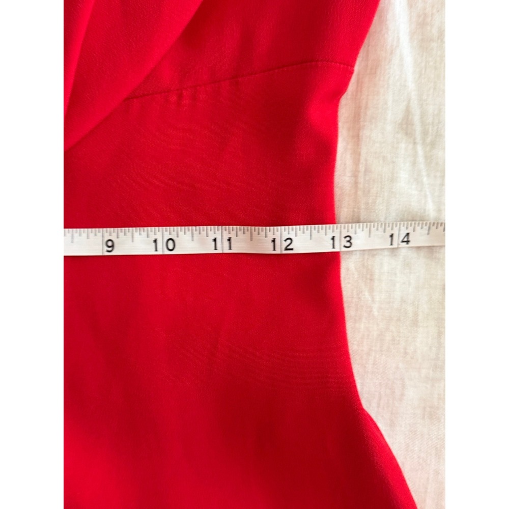 Cushnie Et Ochs Midi Dress Womens 2 Red Draped Cutout Neckline Sheath - Picture 10 of 11